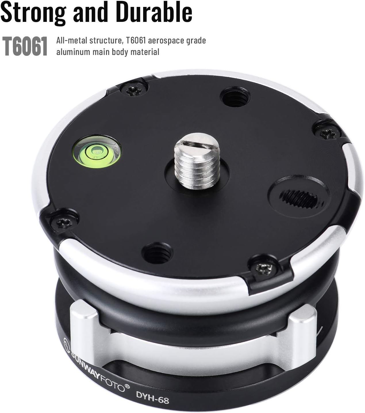 SUNWAYFOTO DYH-68 Leveling Base Tripod Head 22 lbs Load Capacity Pack of 2