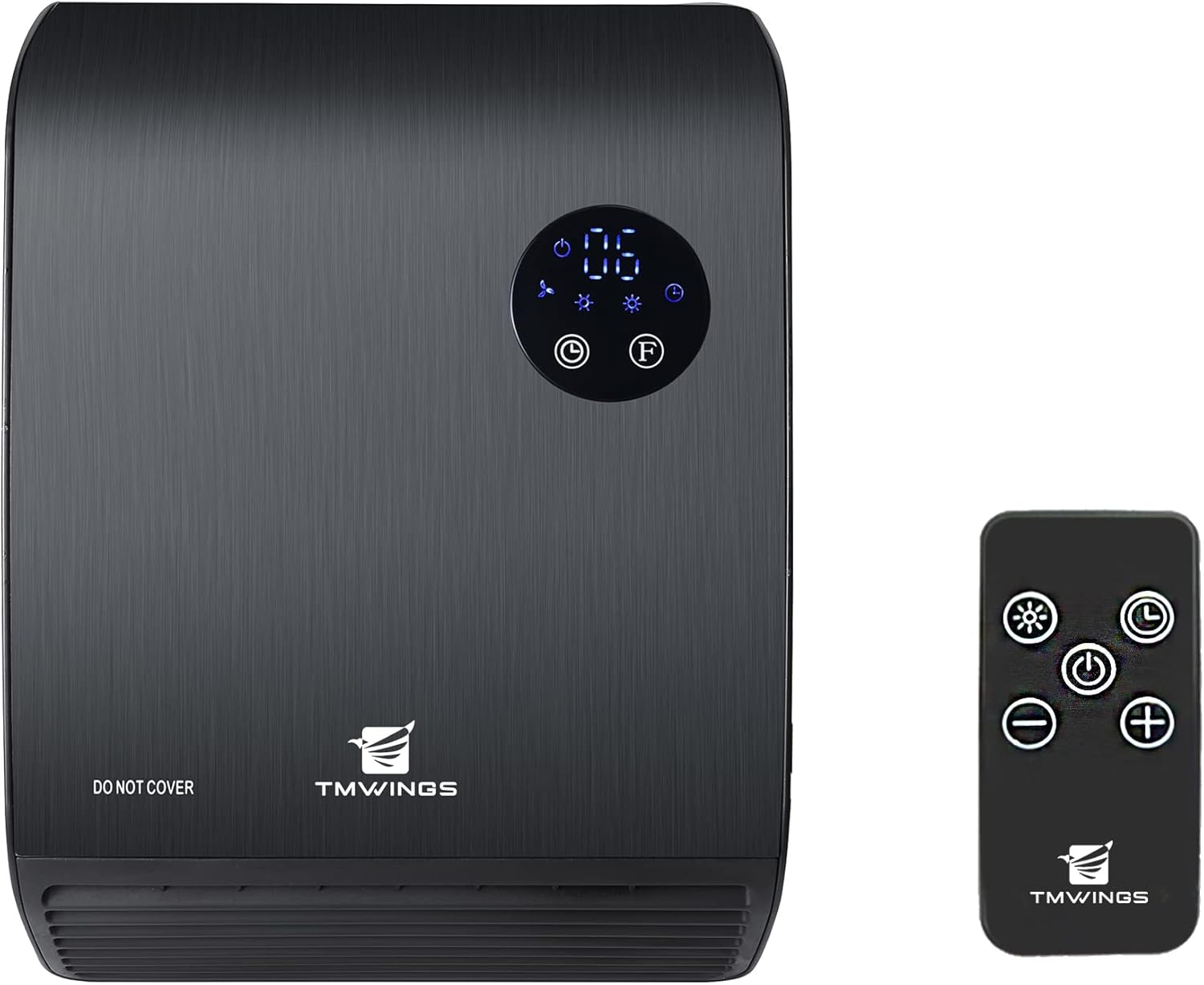 Space Heater for Indoor Use 1500W Wall Mount Electric Heaters with Remote Control,3 Mode,Overheating Protection Heater for Bedroom/Garage/Office Pack of 2