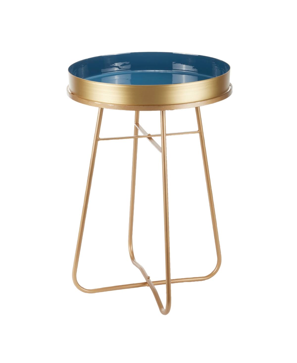 Rosemary Lane Contemporary Metal Accent Table - Blue