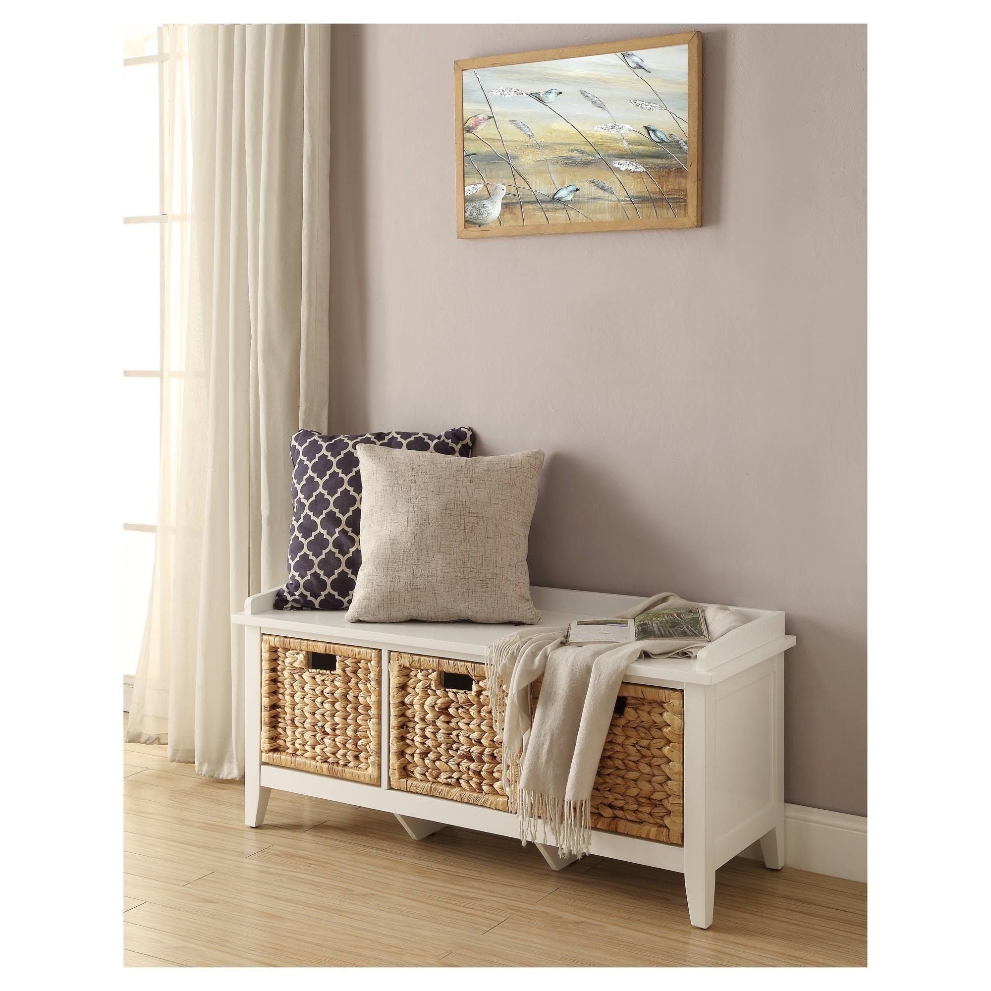 Storage Bench Acme Furniture Wht White