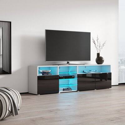 Boutte TV Stand for TVs Up to 88x22 Orren Ellis Color: White/Black
