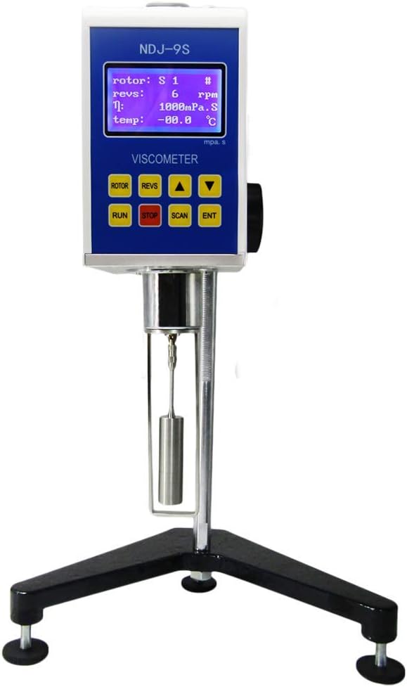 KUNHEWUHUA NDJ-9S Digital Rotary Viscometer Viscosity Meter Tester 10~6,000,000 mpa.s Accuracy &plusmn;2%