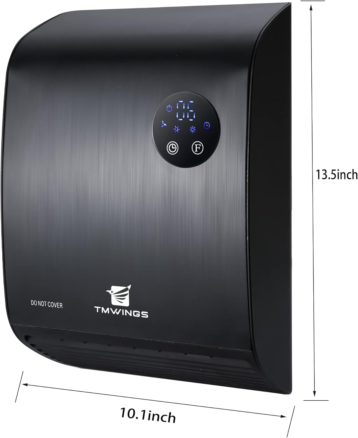 Space Heater for Indoor Use 1500W Wall Mount Electric Heaters with Remote Control,3 Mode,Overheating Protection Heater for Bedroom/Garage/Office Pack of 2