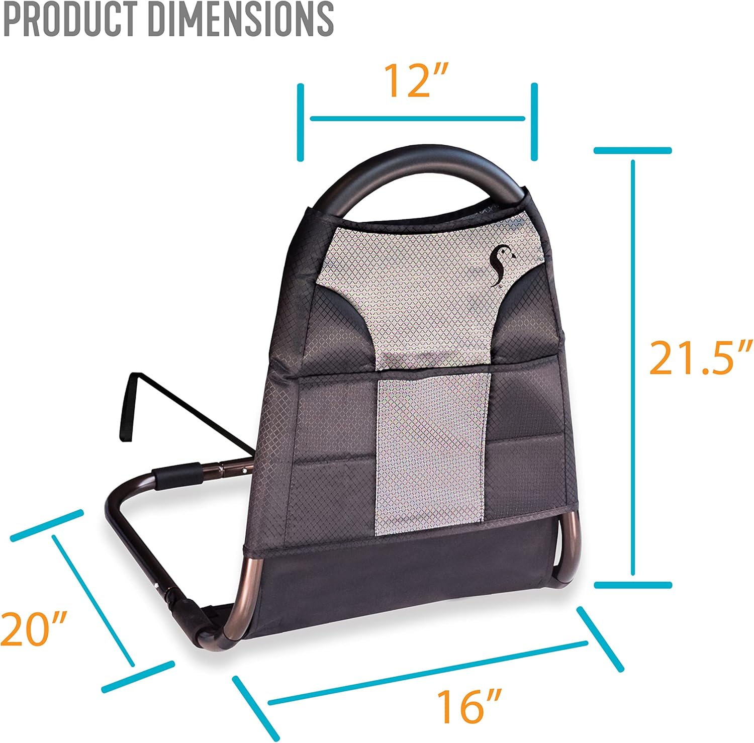 Stander Bedside Econorail, Bed Assist Rail for Elderly Adults, Folding Safety Handle with Organizer Pouch Pack of 2