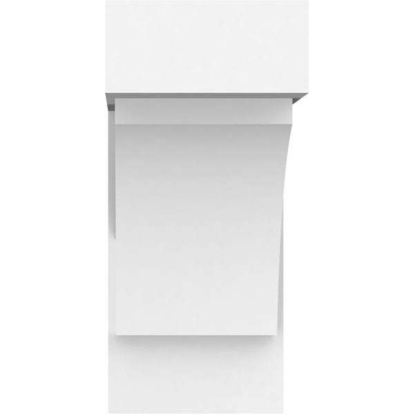 Ekena Millwork BKTP05X12X12THR05 Standard Thorton Architectural Grade PVC Bracket with Block Ends - 5 x 12 x 12 in.