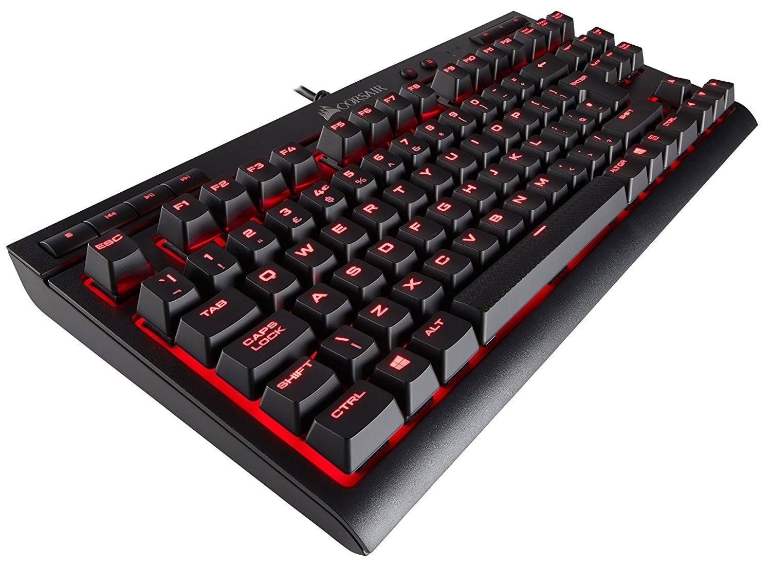 Corsair Gaming CH-9115020-UK K63 Cherry MX Red Backlit 10 Key-less UK Mechanical Gaming Keyboard - Black