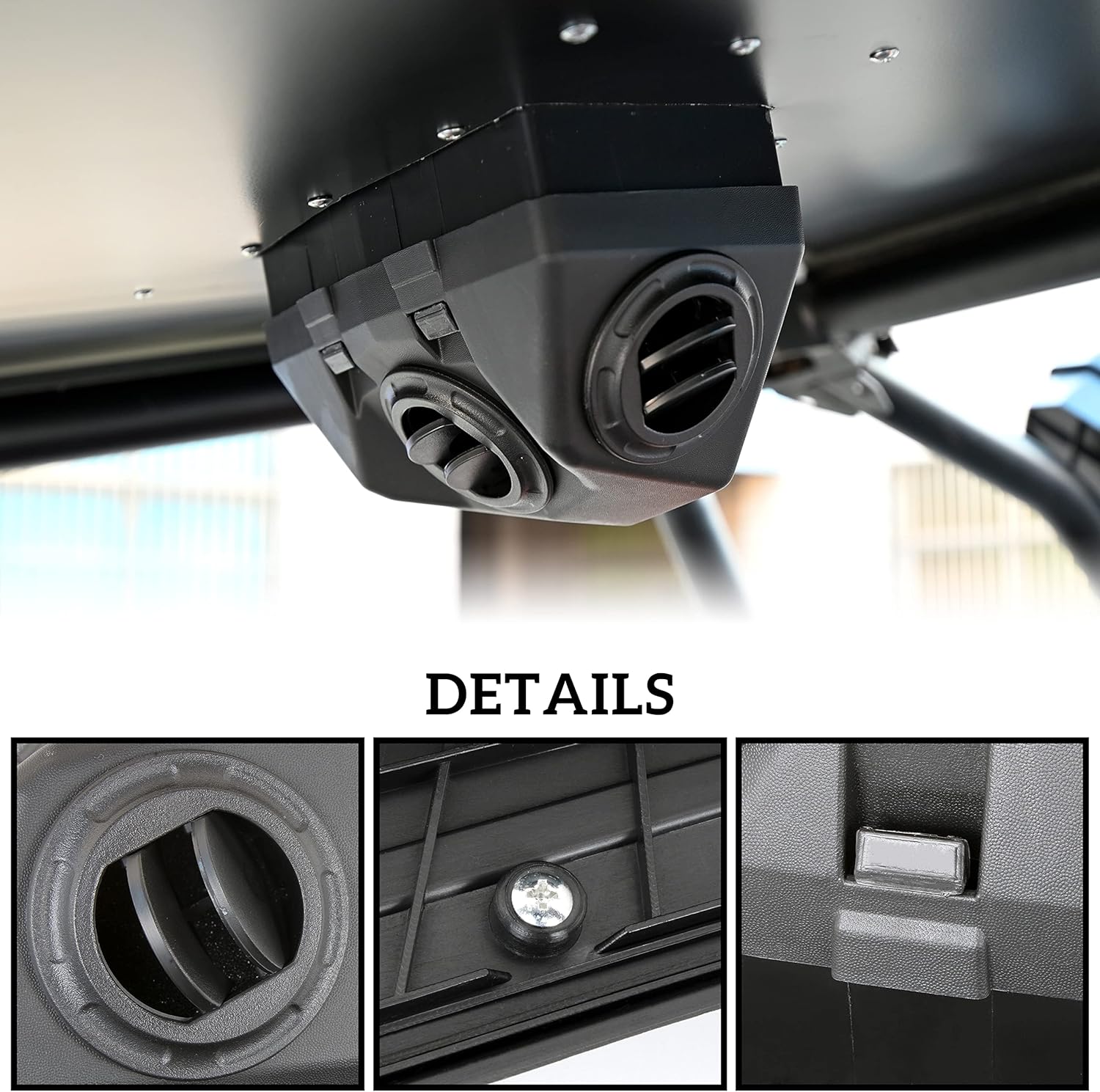 SAUTVS Flat Aluminum Roof Ram Air Kit for Polaris RZR XP/ XP4 1000 2014-2022, RZR PRO XP 2020-2022 and Can-Am Maverick X3, Maverick Trail, Maverick Sport Accessories(Replace #715005279, 1PCS)