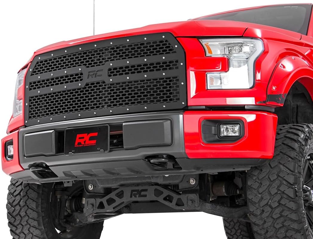 Rough Country Custom Black Mesh Grille for 2015-2017 F-150-70191