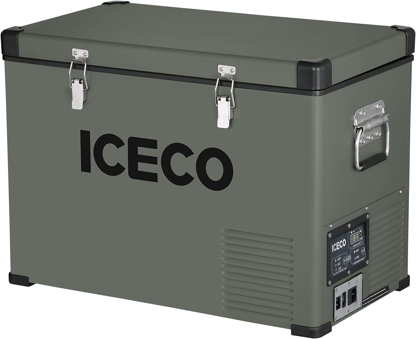 ICECO VL45 Portable Refrigerator with SECOP Compressor, 45Liters Platinum Compact Refrigerator, DC 12/24V, AC 110-240V, 0℉ to 50℉, Home & Car Use (without Insulated Cover)