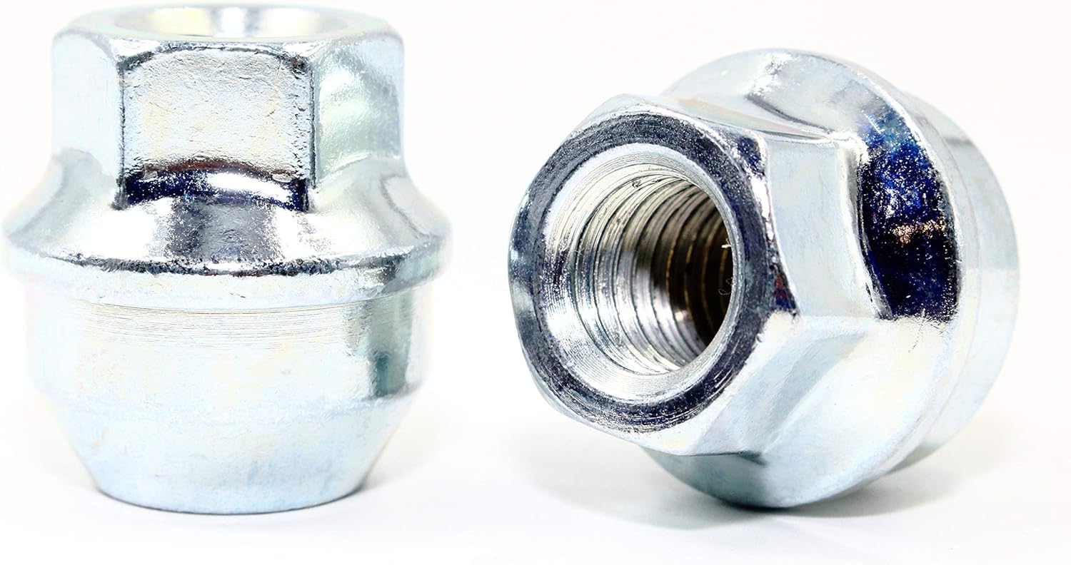 Set of 24 Veritek 14x2.0mm 13/16 Hex 1.22 Inch Chrome OEM Factory Style Large Acorn Seat Open End Wheel Cover Retaining Lug Nuts for Ford F-150 Expedition Lincoln Navigator Factory Wheels