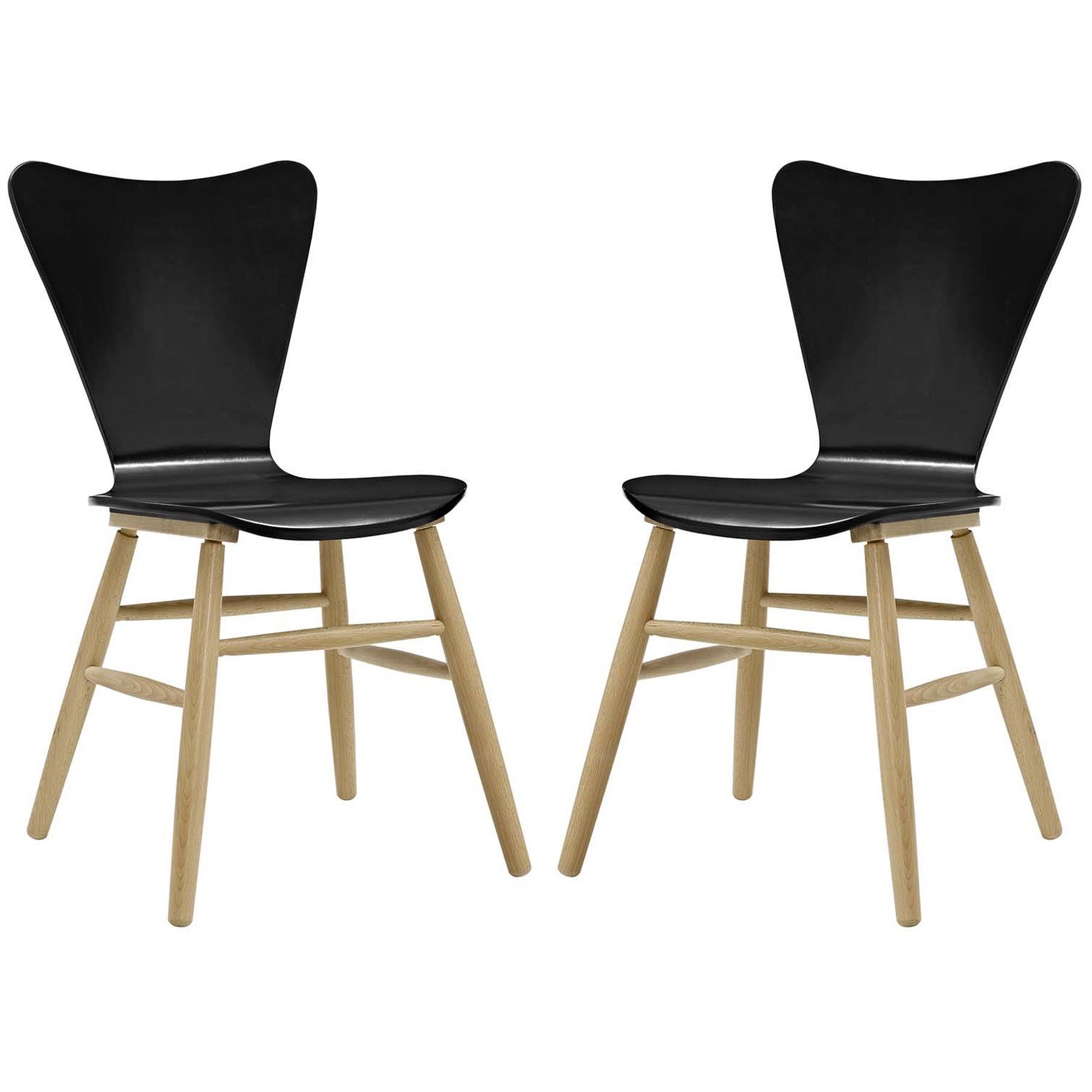 Modway Cascade Dining Chair Set of 2 - Black