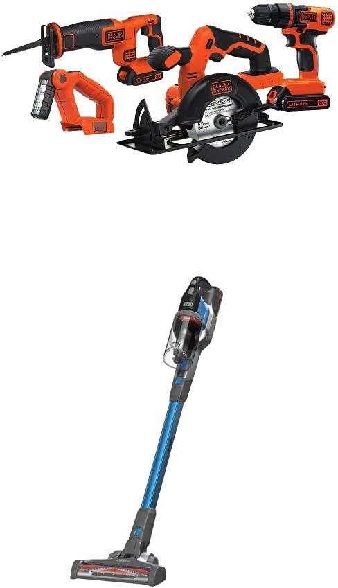 BLACK+DECKER 20V MAX* Cordless Drill Combo Kit, 4-Tool (BD4KITCDCRL)