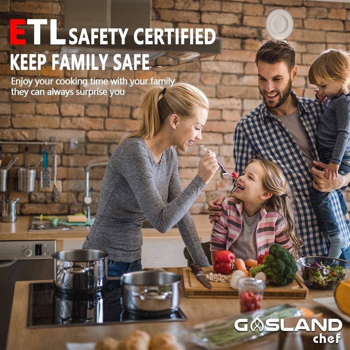 Gasland Chef Ih60bf 24x22 Built-in Induction Cooker, Vitro Ceramic Surface Electric Cooktop, 4 Burners, ETL