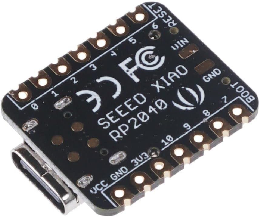 Seeed Studio XIAO RP2040 Microcontroller, with Dual-Core ARM Cortex M0+ Processor, Supports Arduino, MicroPython and CircuitPython with Rich Interfaces.