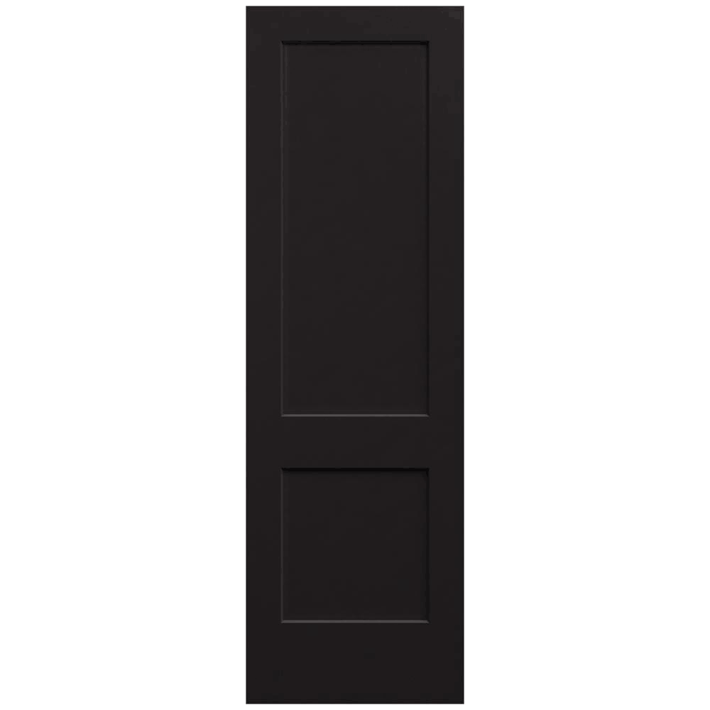 JELD-WEN 30 in. x 96 in. Monroe Black Painted Smooth Solid Core Molded Composite MDF Interior Door Slab
