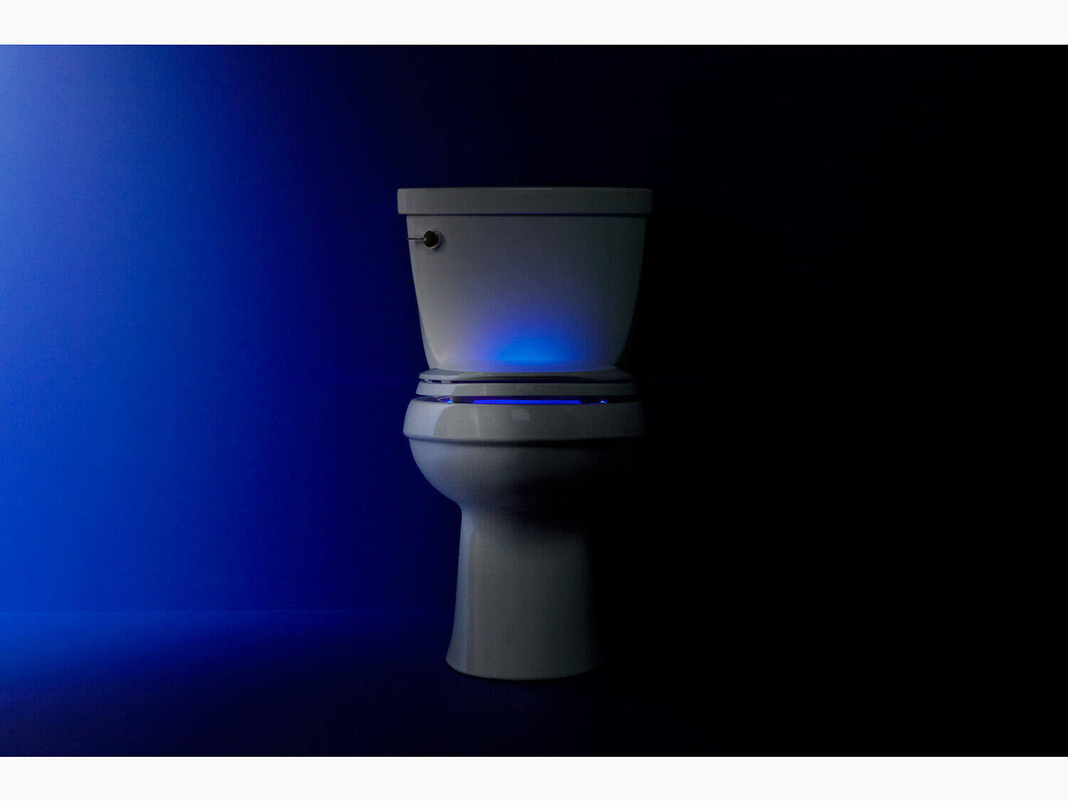 Kohler K-75796-96 Cachet Biscuit Nightlight Quiet Close with Grip Tight Elongated Front Toilet Seat