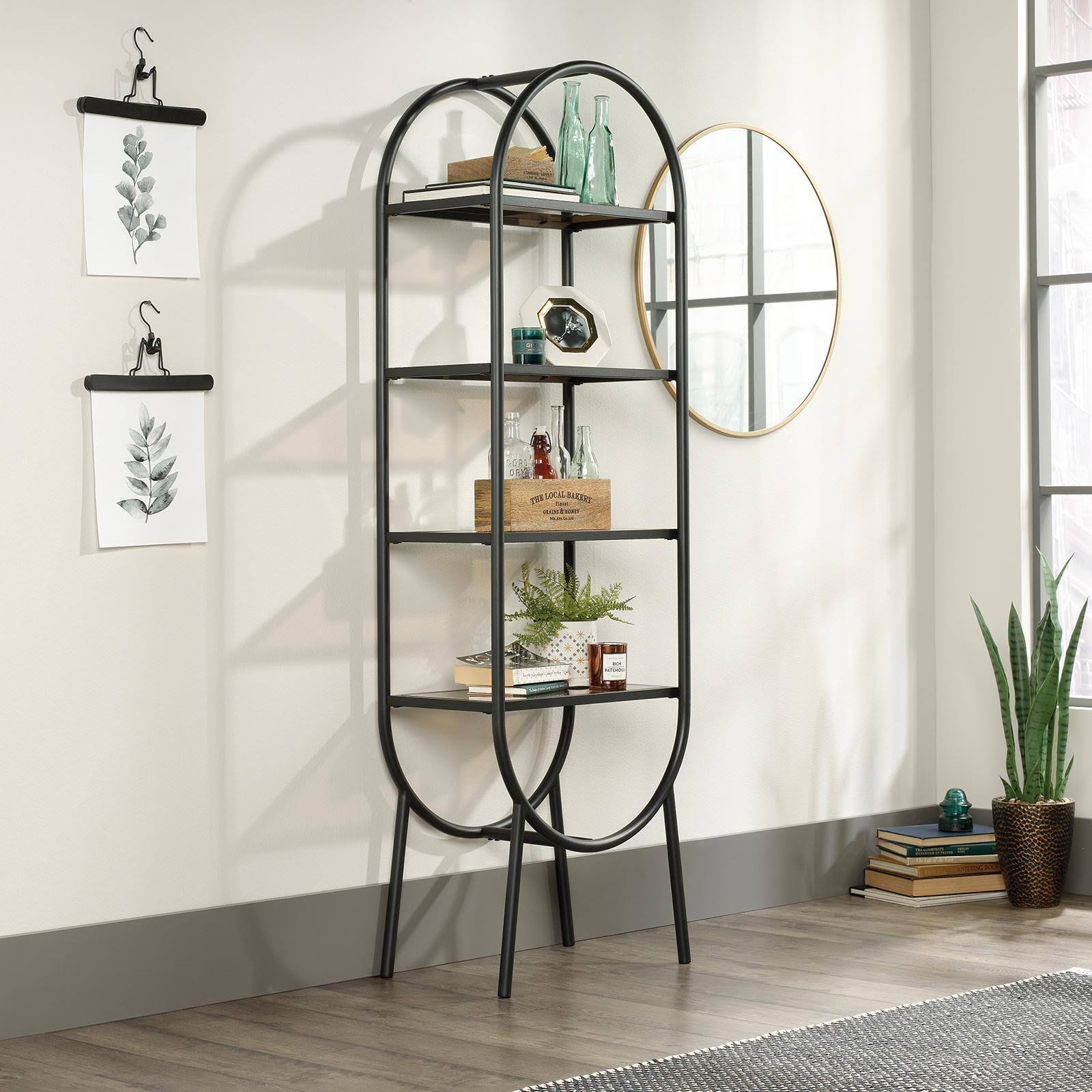 Sauder Boulevard Cafe Open Shelving - Black