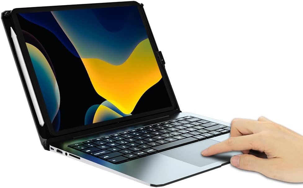 doqo Keyboard Case for ipad pro 12.9 inch with Touchpad, Magnetic Backlit Keyboard case for iPad Pro 2021 5th Generation/2020 4th-Gen/2018-3rd Gen(Aluminum Alloy, Space Gray)