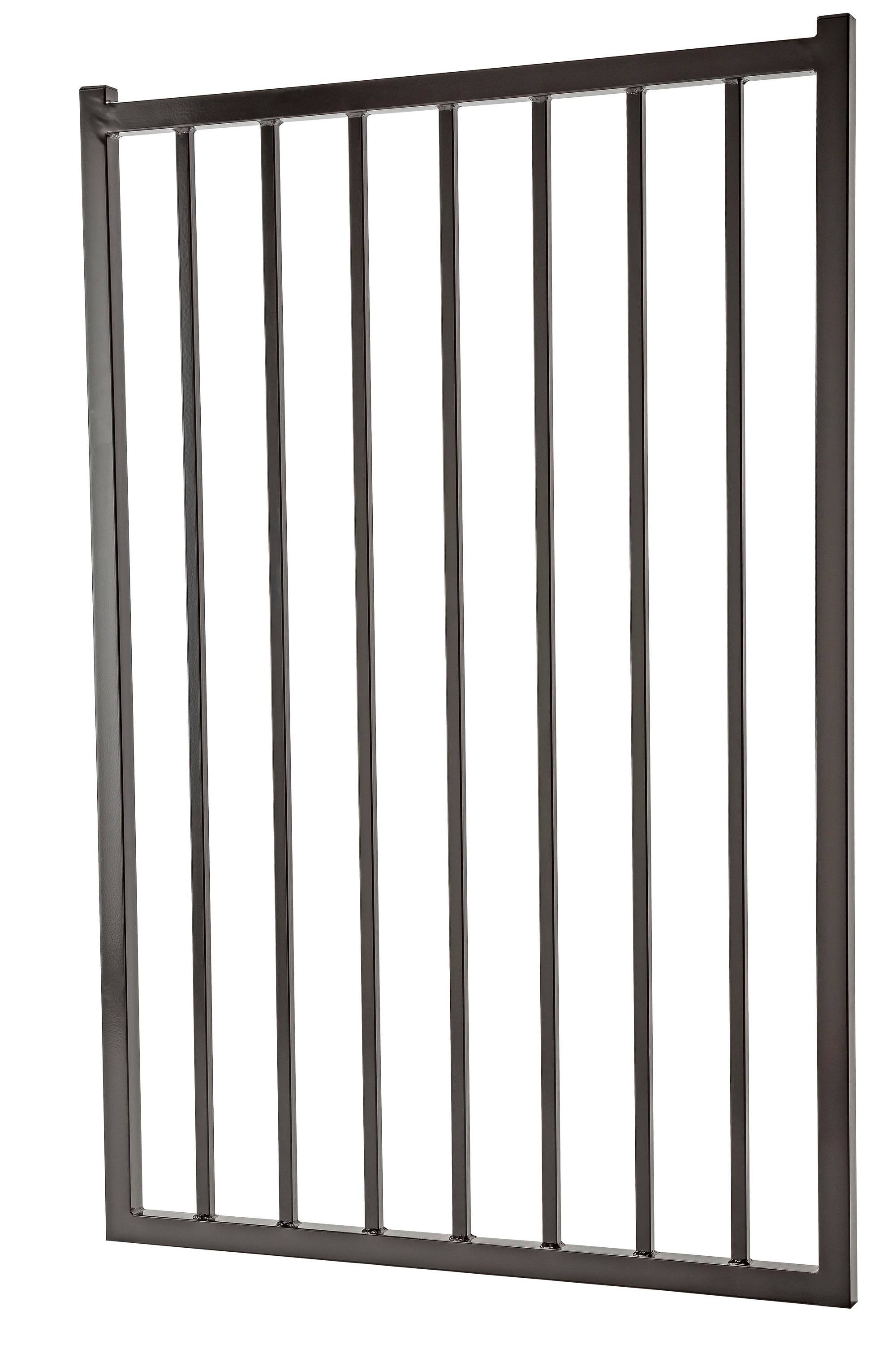 Lowe&s 5-ft x 3.5-ft Powder Coated Vinyl-Coated Steel Flat-Top Decorative Metal Fence Gate in Black | 58270629