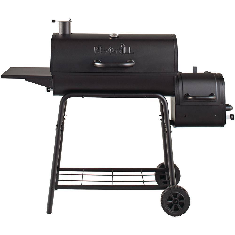 Nexgrill 29 in. Barrel Charcoal Grill / Smoker in Black 810-0029