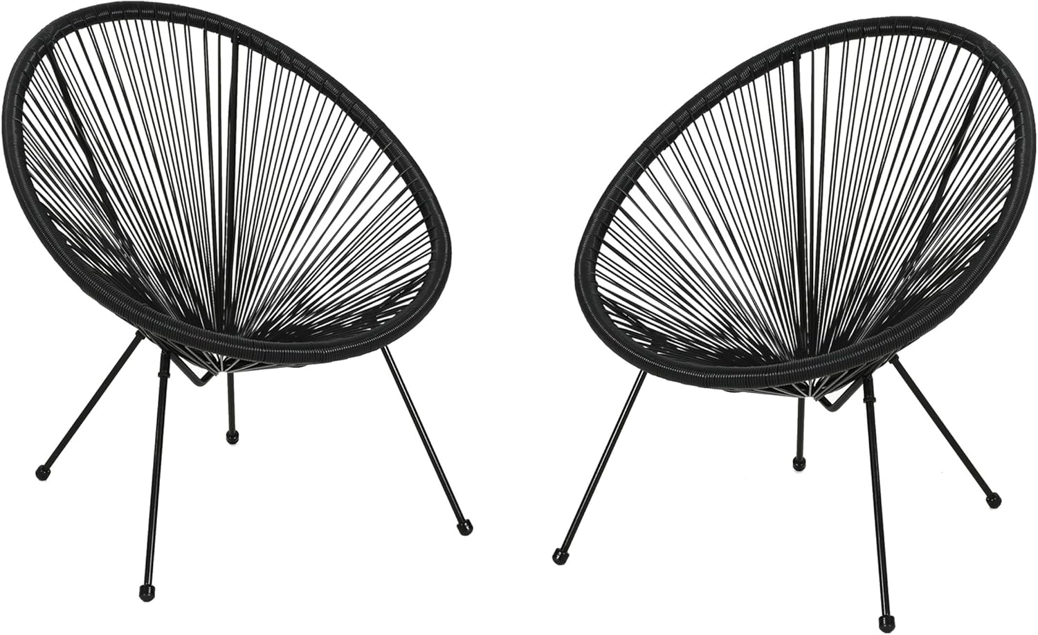 Major Outdoor Hammock Weave Chair with Steel Frame (Set of 2) - Teal and Black Finish