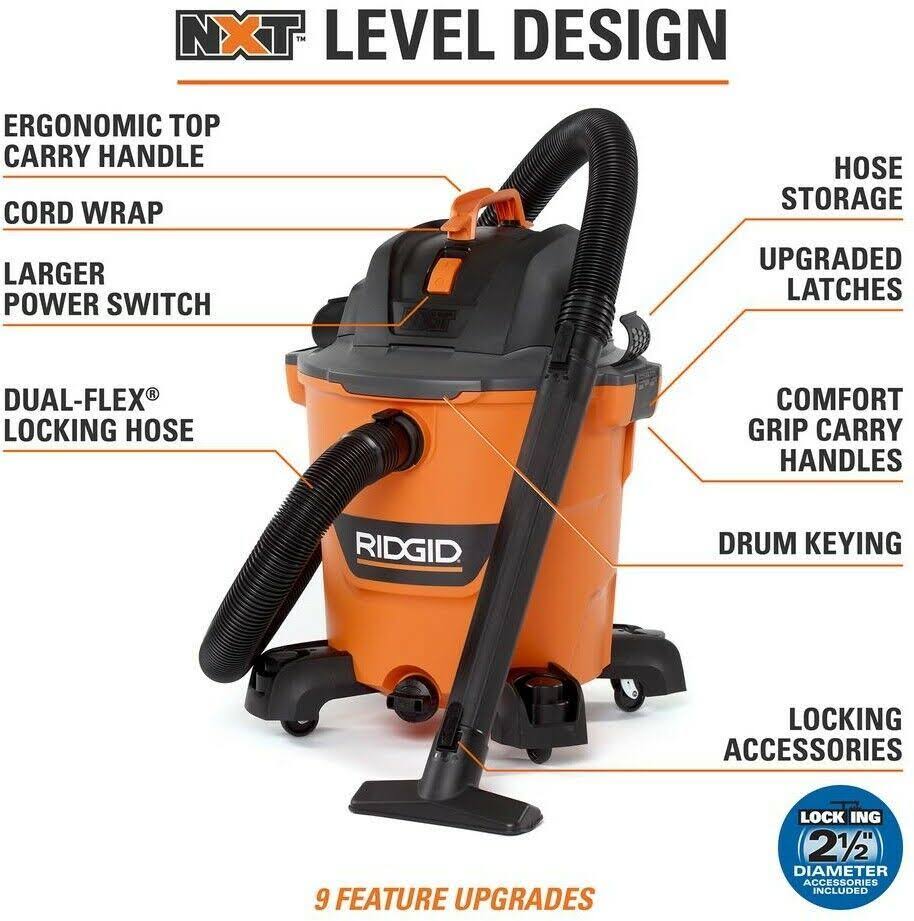 Ridgid Wet Dry Vacuum 12 gal. 5.0-Peak HP