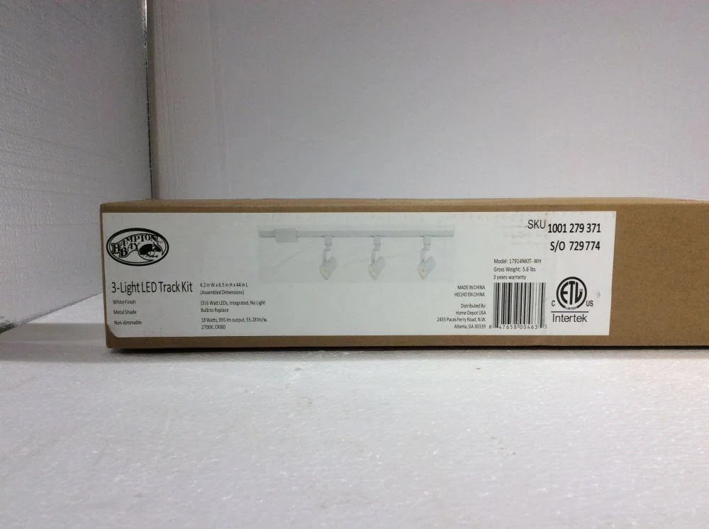 Hampton Bay 44 in. 3-Light White LED Track Kit