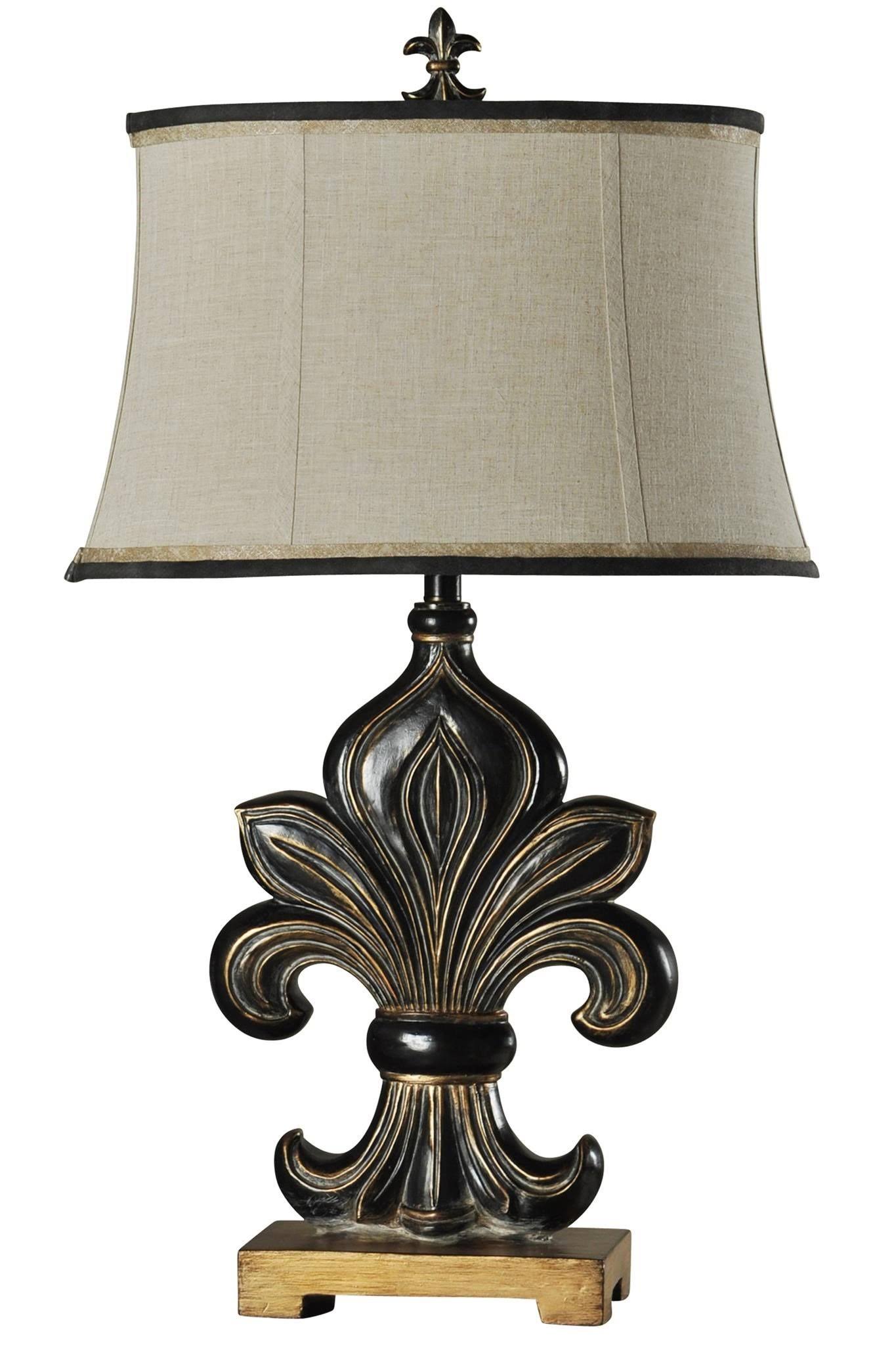 Stylecraft Fabric Shade Table Lamp - Black