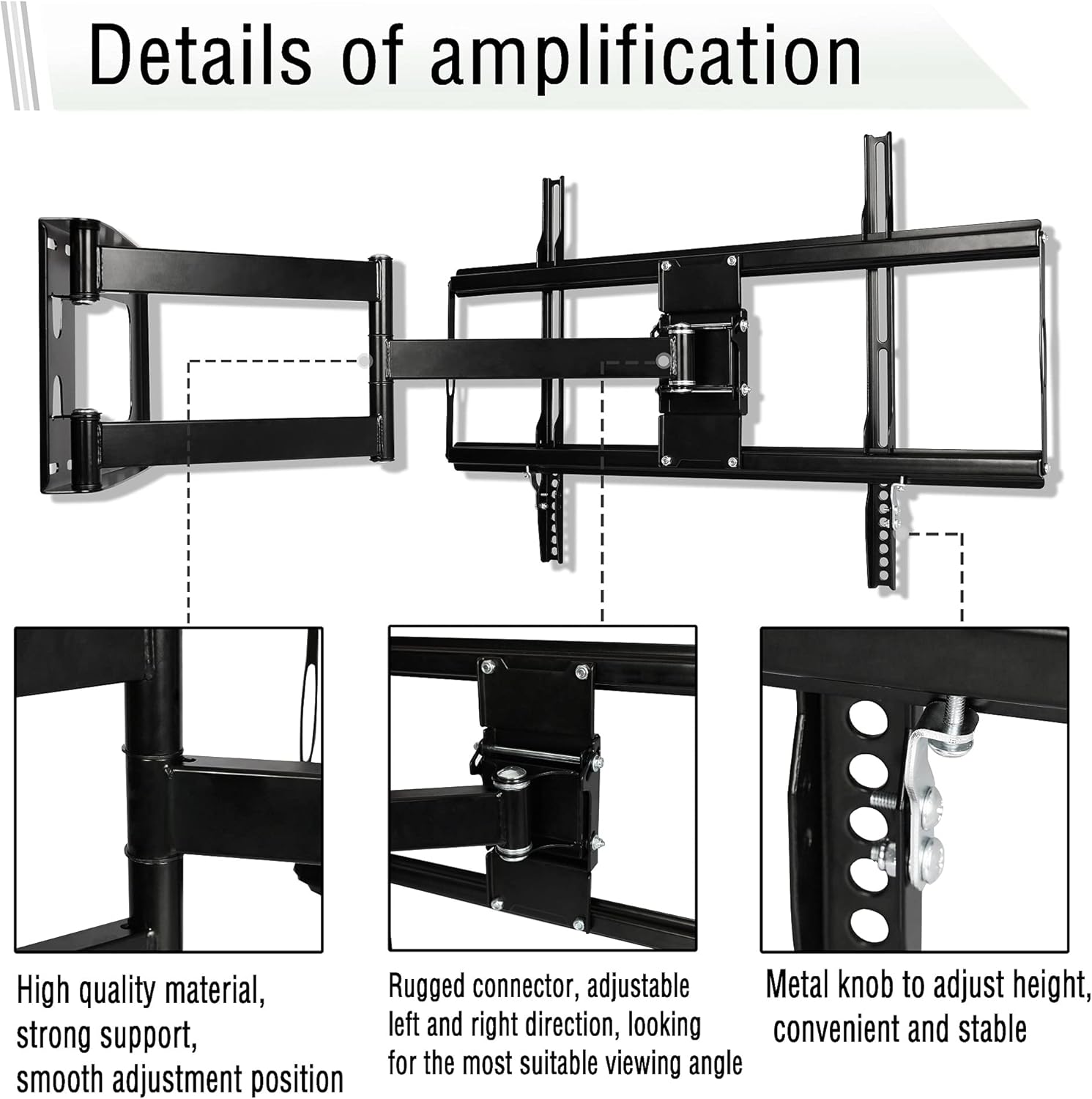 TV Wall Mount Full Motion TV Bracket for Most 32-70Inch Flat Screen TVs, TV Mount with Articulating Dual Arms Tilt Swivel 14