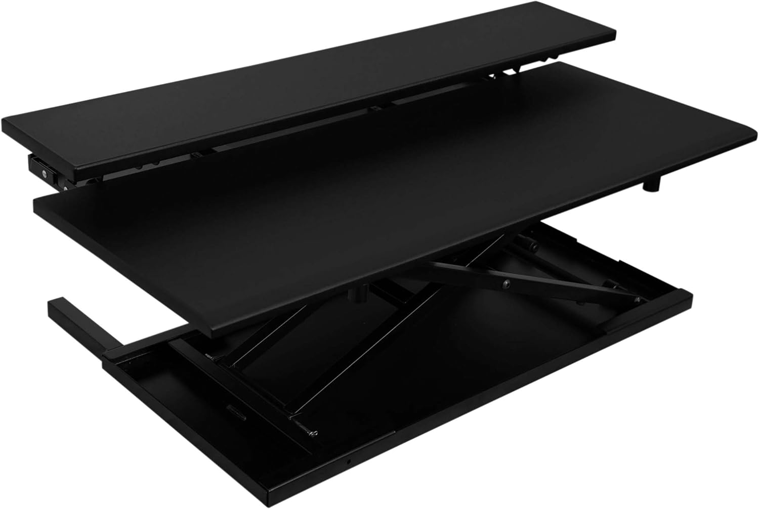 Stand Up Desk Store AirRise AdaptX Adjustable Height Standing Desk Converter with Pop-Up Monitor Stand (Black, 36