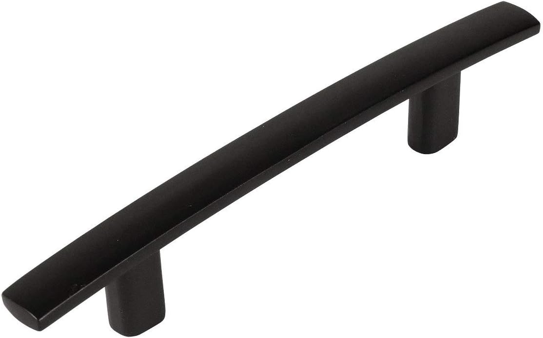 25 Pack - Cosmas 2363-3FB Flat Black Subtle Arch Cabinet Hardware Handle Pull - 3