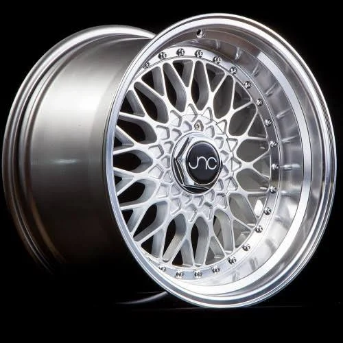 JNC 004 Silver Machined Lip 16x8 4x100 4x114.3 ET25 Offset Wheel Rim