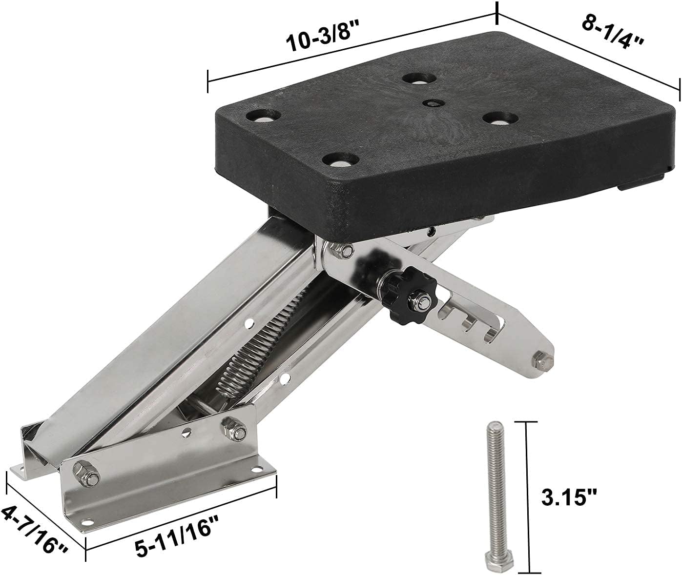 Xeternity-Made Stainless Steel Outboard Motor Bracket 20 Hp for 2 Stroke Motors Pack of 2