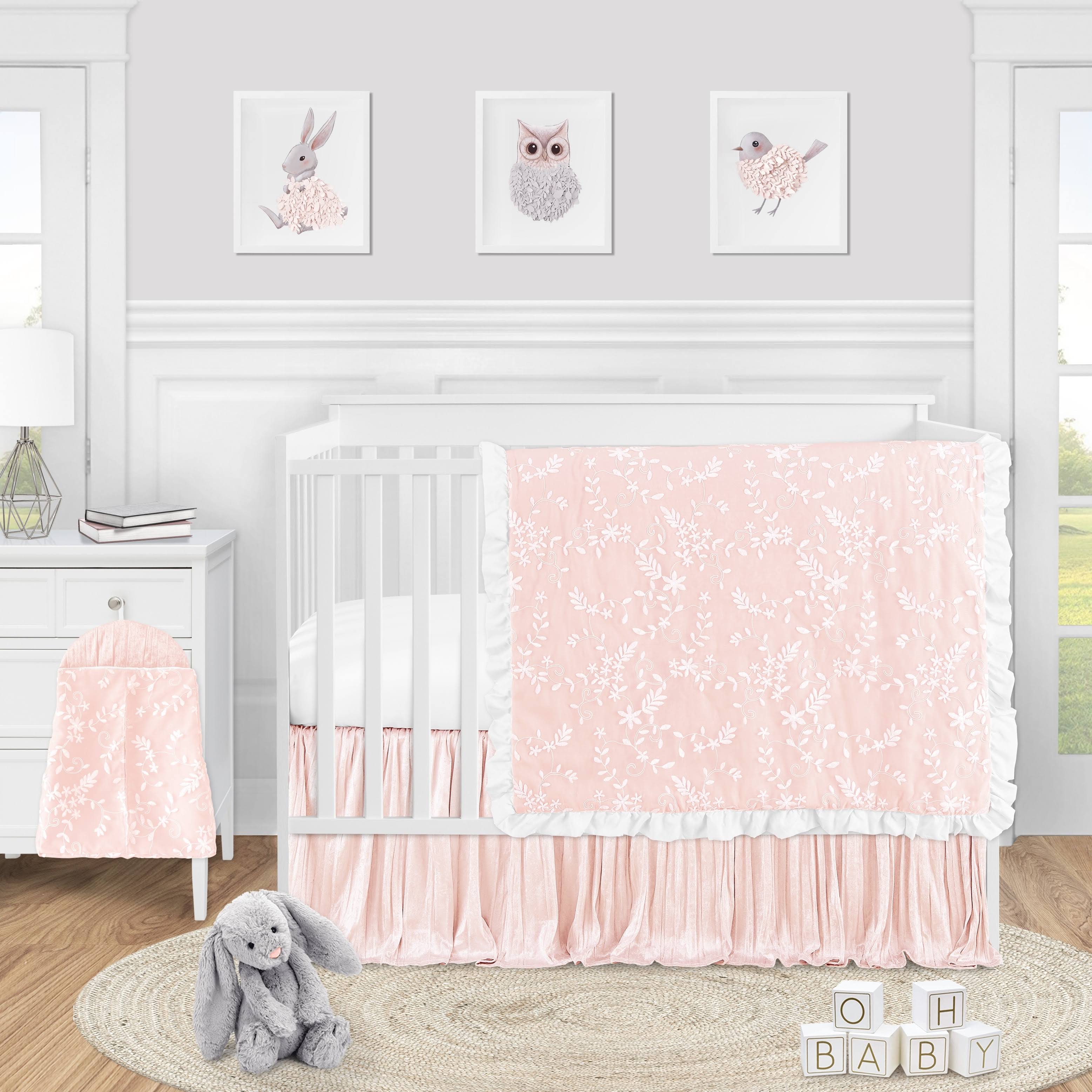 Lace 4 Piece Crib Bedding Set Sweet Jojo Designs Color: Blush Pink