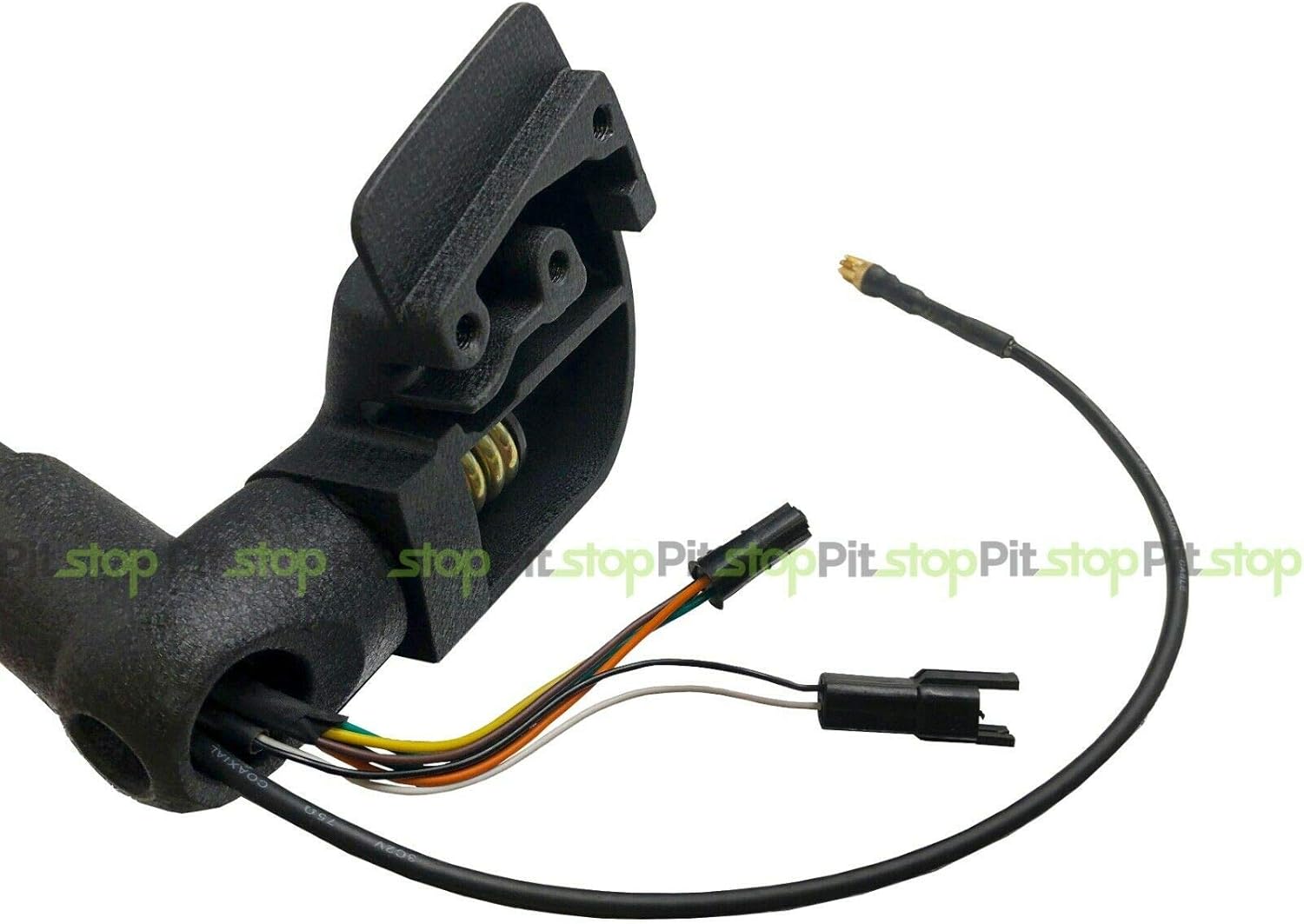 Door Mirror Black Power Heated Driver Left Antenna compatible with Volvo VNL Semi Truck 04-17