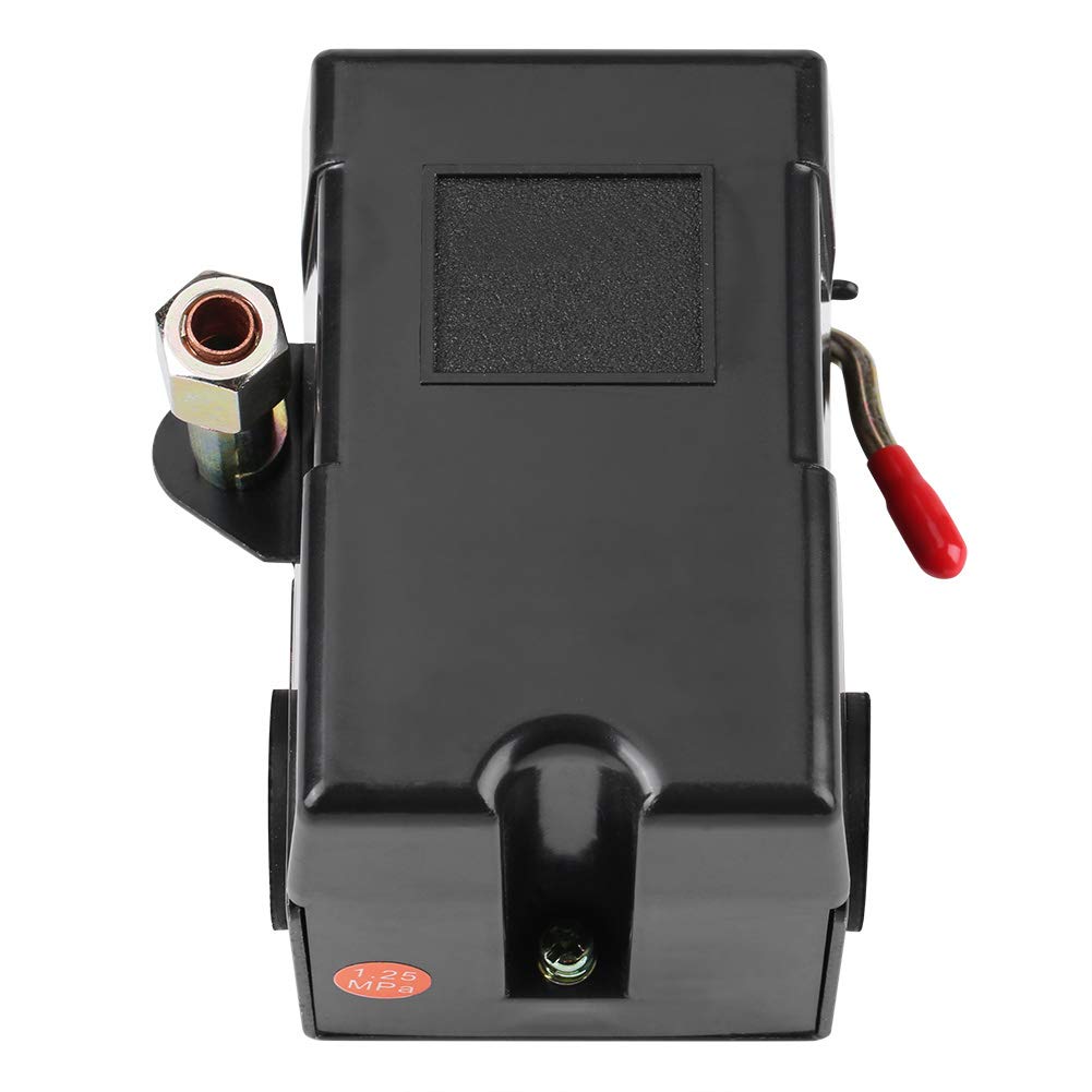 Pressure Switch 1 Pcs Air Compressor Horizontal Switch Heavy Duty Pressure Control Valve Universal Single Port Pressure Switch for Air Compressor 135-175PSI Pack of 2