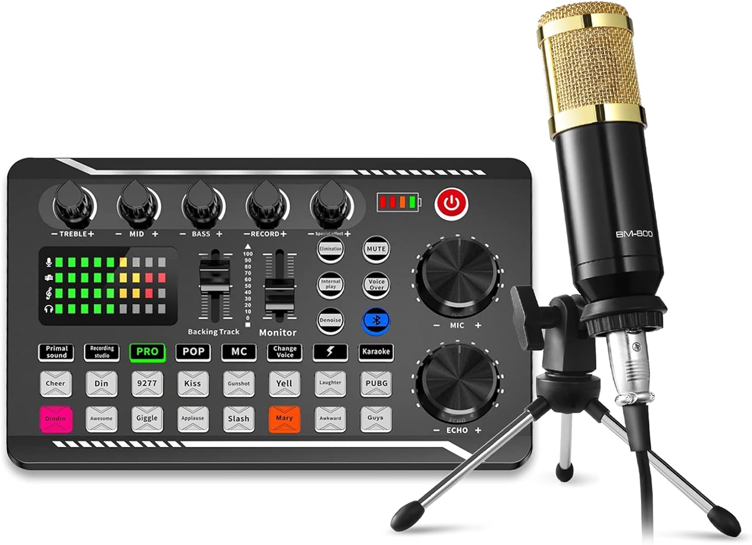Podcast Equipment Bundle, Cardioid Pickup Podcast Microphone (120kHz/24 bit) and Professional Audio Mixer, Compatible with PC/Laptop/Smartphone, Prefect for Streaming/Podcasting/Gaming Pack of 2