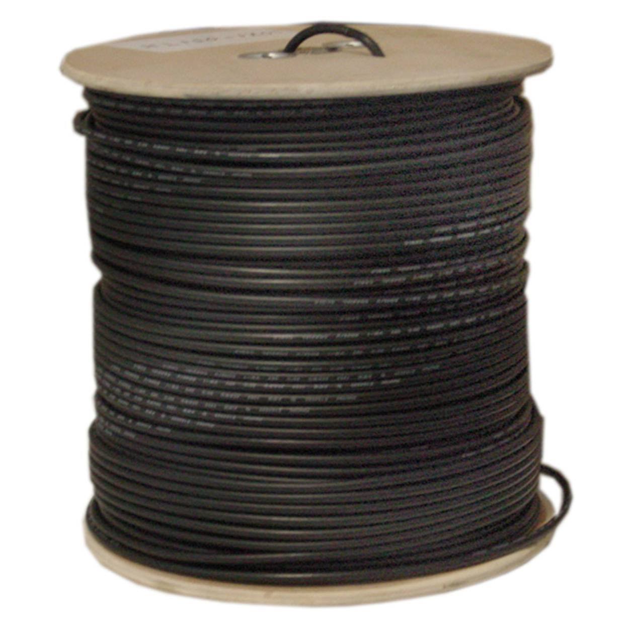 1000ft, Black Bulk RG6 Coaxial Cable, 18AWG, Spool