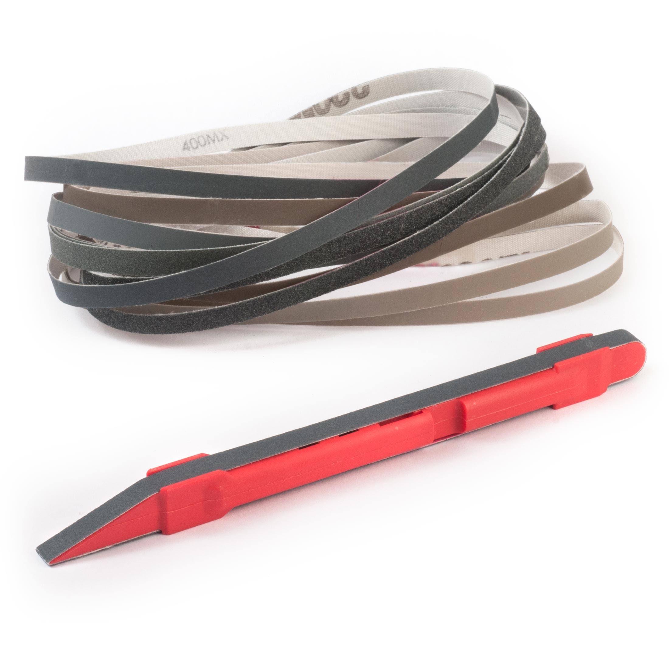 Fret Dressing Stick with 14 Micro-Mesh Belts (2 of Each Grit) 1939