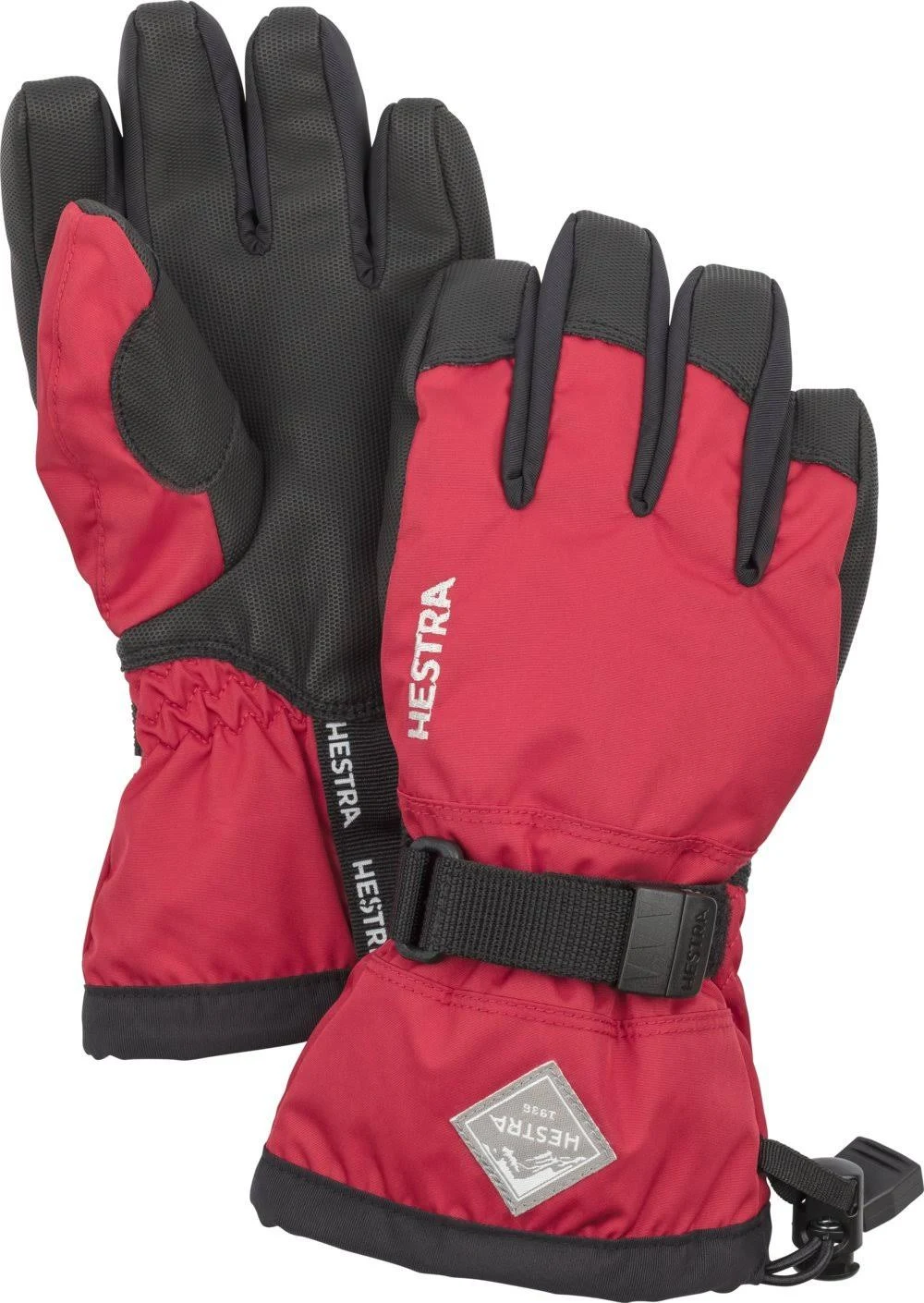 Hestra Gauntlet CZone Junior Glove - Kids& Red/Black, 4