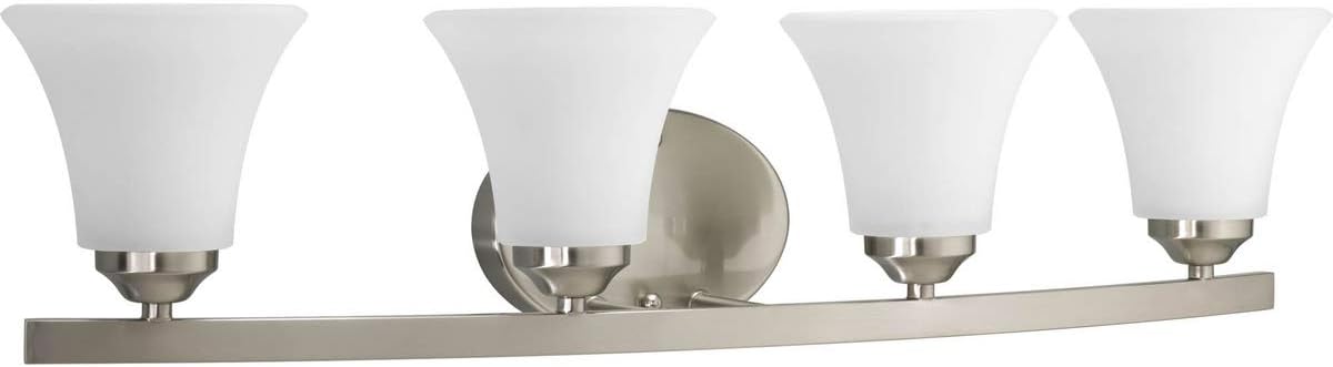 Progress Lighting P2011-09 Transitional Two Bath from Gather Collection in Chrome Finish Lighting Accessory, Brushed Nickel