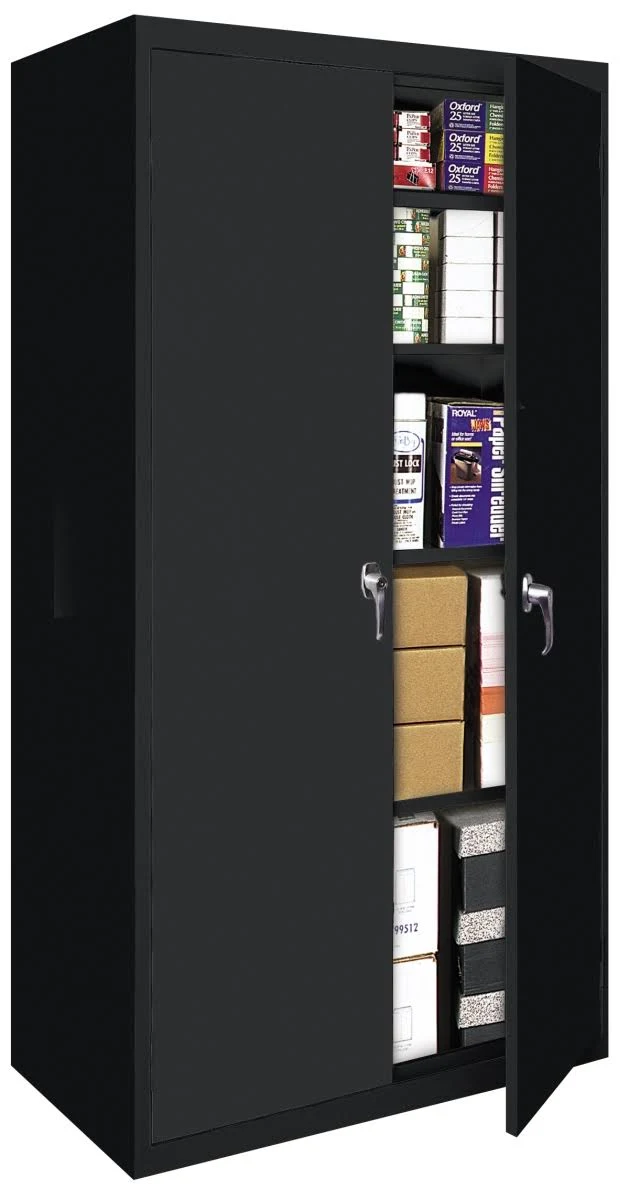 Steel Cabinets USA FS-36-B Fixed Shelf Storage Center - Black 36 x 18 x 72 in.