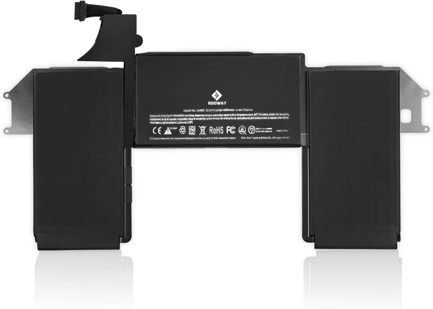 E EGOWAY A1965 Laptop Battery Compatible with MacBook Air 13 inch A1932 A2179 2018 2019 2020 Version (11.4V 55Wh/4800mAh)