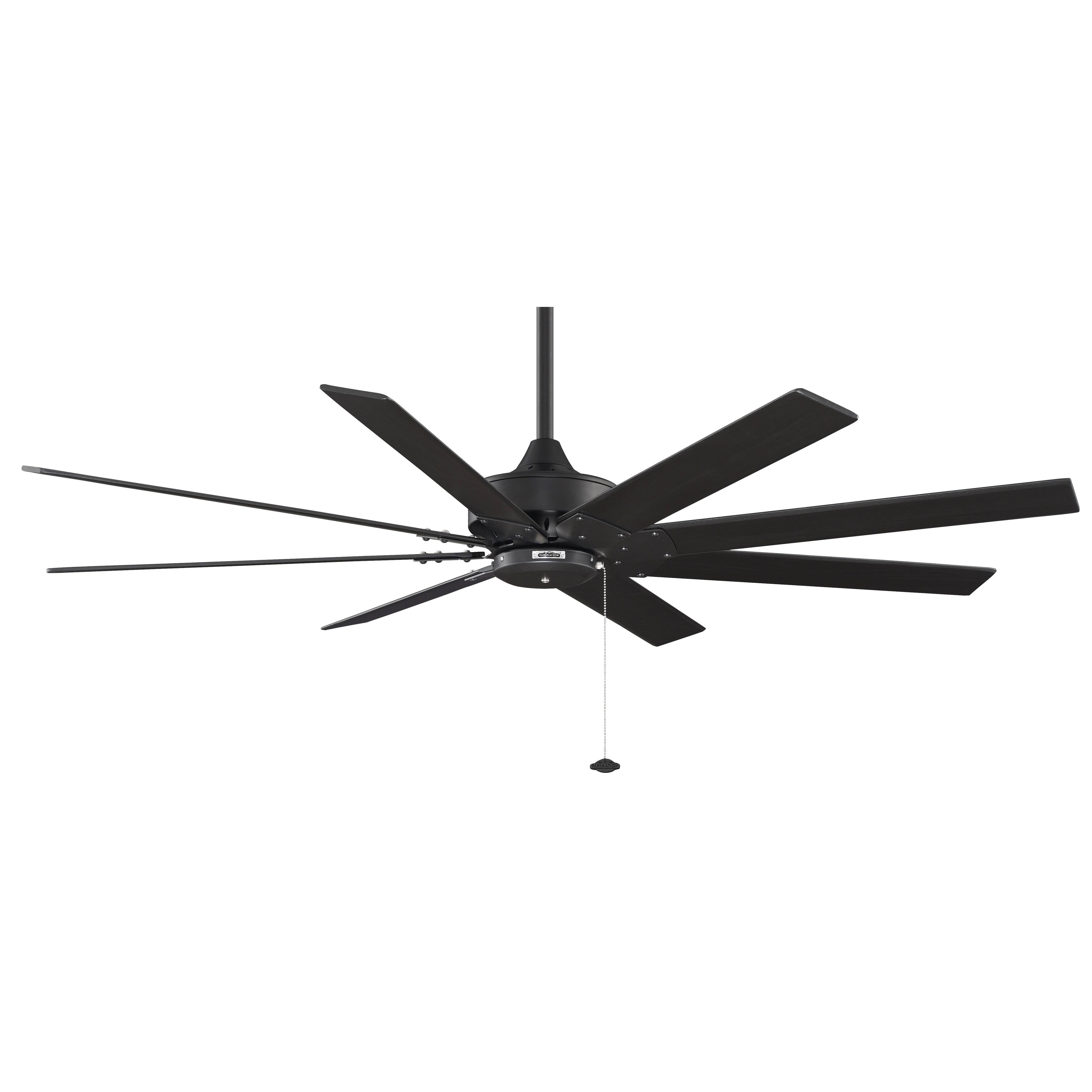 Fanimation Levon Energy Star 63x22 Ceiling Fan - Black - Black Blades