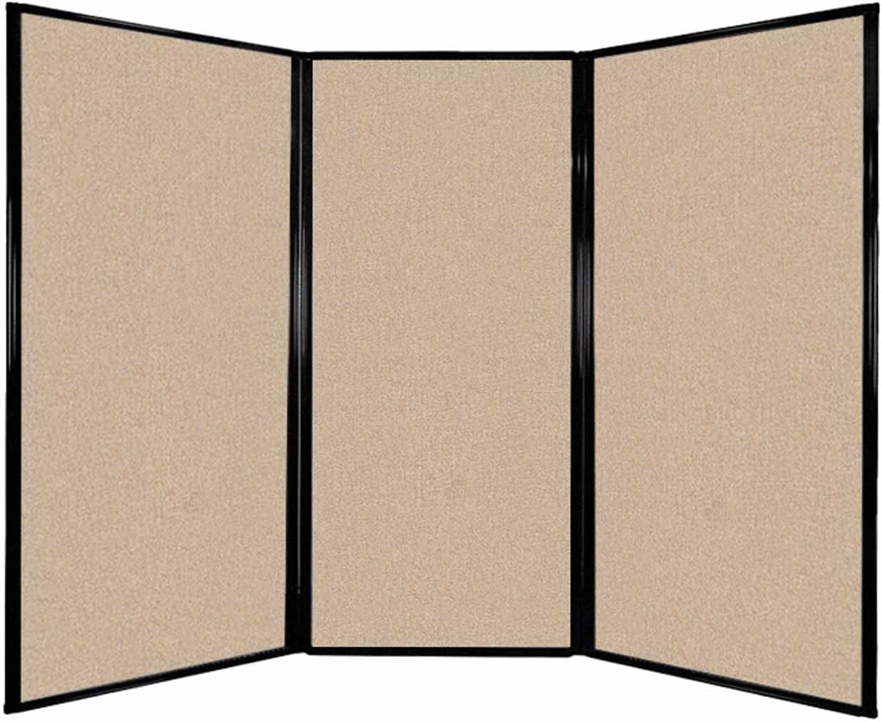 Versare Privacy Screen Folding Panel | Durable Wall Partition | Lightweight Portable Room Divider | Tackable | Cloud Gray 7'6