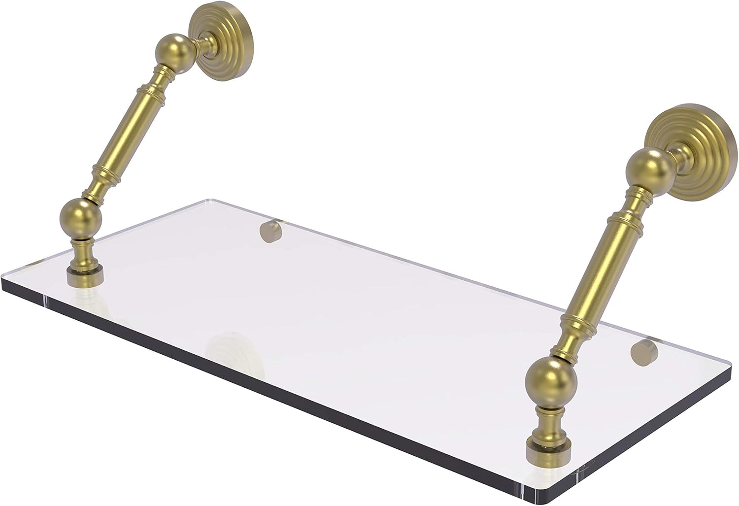 Allied Brass WP-1-18 Waverly Place Collection 18 Inch Floating Glass Shelf, Satin Brass