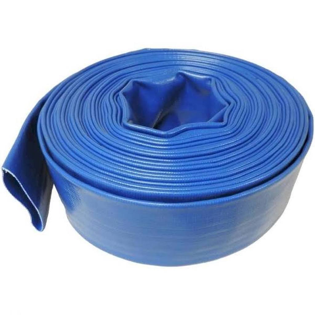 1.5 inch x 50' Heavy Duty Blue Lay Flat Discharge and Backwash Hose