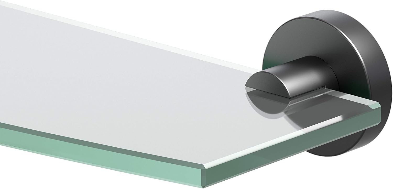 Gatco 4636 Glam Glass Shelf, 20 Inch, Chrome Pack of 2