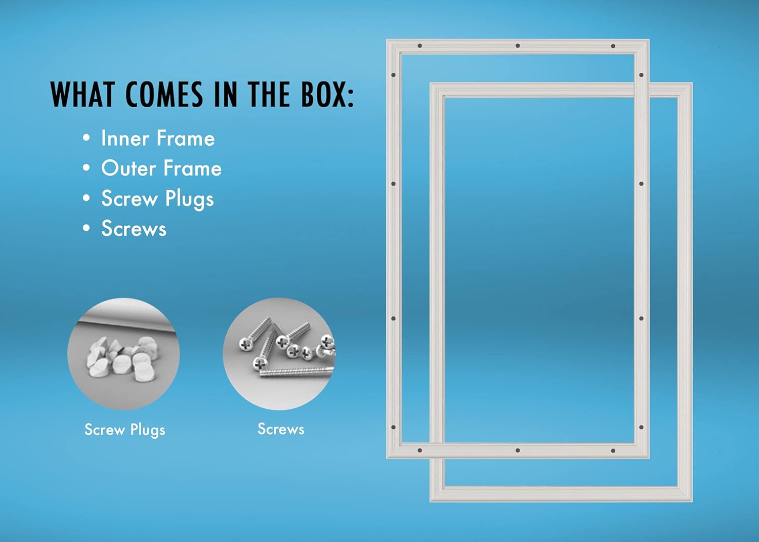 Western Reflections Laurel Traditional Style - Front Door Glass Replacement - Entry Door Insert Kit with Triple Pane Tempered Glass - 24