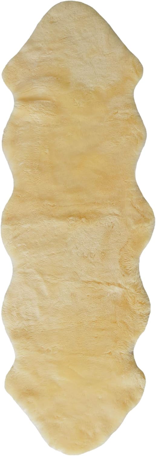 Napier 100% Genuine Medical Sheepskin Durable Soft Therapeutic Pressure Pain Relief Support Non-Slip Seat Pad, Bed Sores/Skin Irritations Relief, Natural, 17 in. x 17 in. Pack of 2